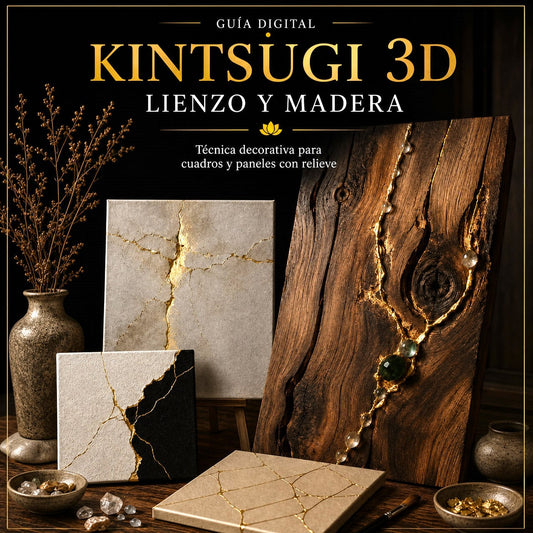 Kintsugi 3D en Lienzo y Madera